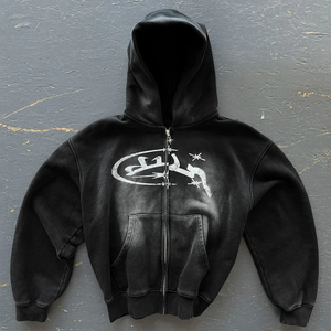 Designer Brand Hell Hoodie und Jogging hose 100% Baumwolle Hell Hoodie <span class=keywords><strong>Star</strong></span> Vintage Hip Hop Trainings anzüge mit gewaschenem Print - Product Image 5