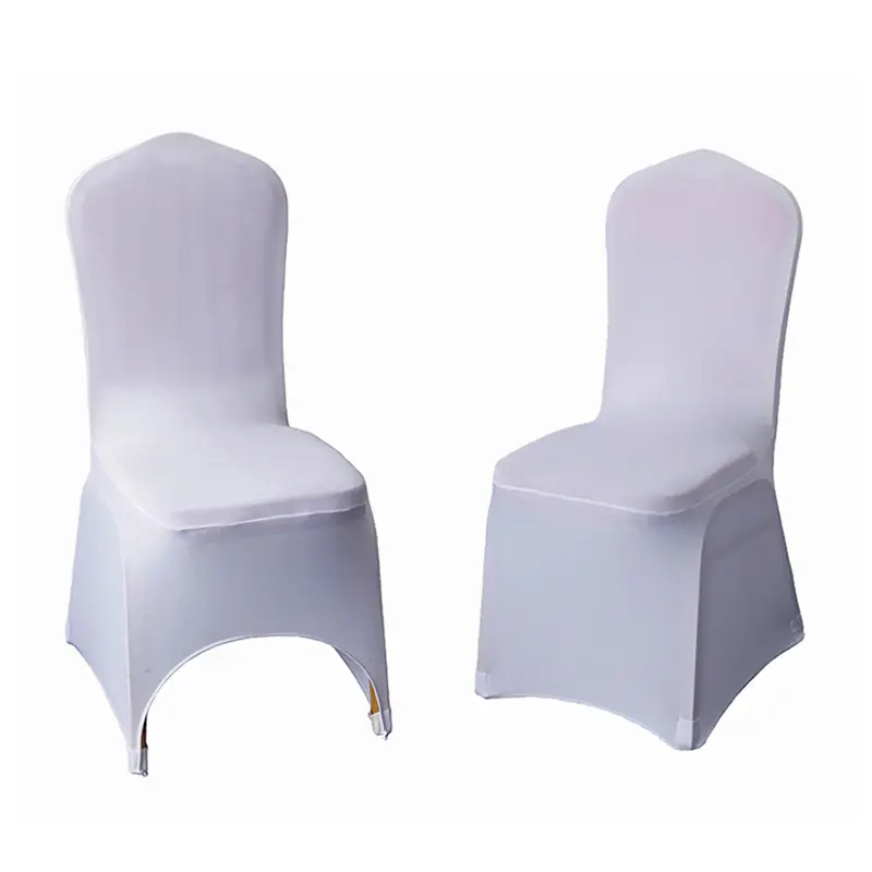 Coperture per sedie economiche in spandex bianco elasticizzato per hotel ristoranti feste banchetti di nozze