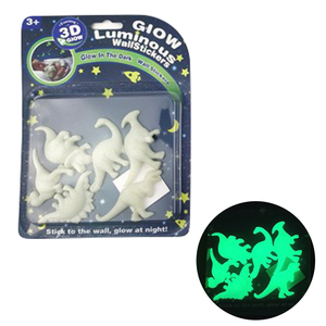 Novedad, Adhesivos de Pared 3D que Brillan en la Oscuridad, Formas Mixtas de Dinosaurios, Planetas y Unicornios, Adornos Decorativos Luminosos para Niños - Product Image 5