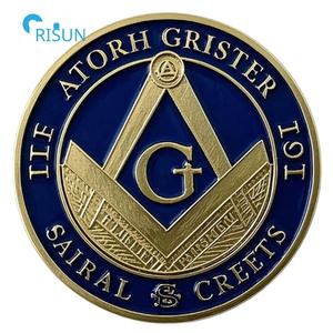 Medallón de Esmalte de Recuerdo del Fabricante, Medallón de Fe y <span class=keywords><strong>Caridad</strong></span>, Medallón Masónico Personalizado de Oro, Moneda de Desafío Masónica - Product Image 6