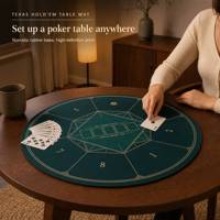 OEM Kundenspezifische Texas Hold'em Pokertischmatte, rutschfeste Gummi-Spieltischdecke für Blackjack, Baccarat, Roulette