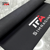 Tapis en caoutchouc antidérapant robuste pour simulateur de course Sim tapis de sol de simulateur de cockpit de course Sim imperméable de grande taille