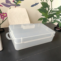 Boîtes de rangement transparentes pour bijoux et poissons Conteneur portable en plastique pour objets tranchants Produits ménagers Étui à capsules en plastique PP