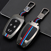 Accessoires de voiture en alliage de zinc + silicone pour clé de voiture Housse de télécommande Smart Key Shell Fob Protector Fit for LYNK & CO