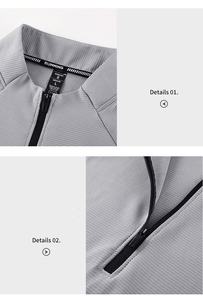 Vente en gros bon marché Sweat-shirt pour homme Automne et hiver Half Zip Long Sleeve Quick Dry sports Fitness Wear pour homme - Product Image 3