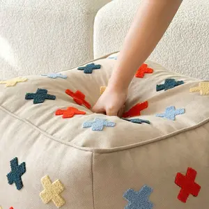 Cadeira de saco de feijão para sofá macio com capa de veludo cotelê personalizada INS