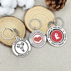 Fabricante Chino Personalizado 360 °   Llavero Metálico Giratorio con Logotipo Personalizado, Llaveros de Aleación de Zinc con Esmalte Suave y Duro - Product Image 1