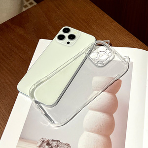Coque de téléphone portable transparente en TPU premium avec oreilles de chat, fine, antichute, protection intégrale de l'objectif - Product Image 2