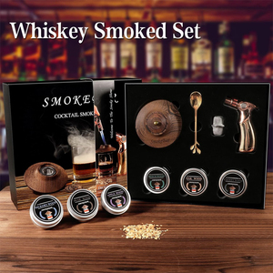 Chất Lượng Cao Bằng Gỗ Whiskey Hút Thuốc Kit Bằng Gỗ Hút Thuốc Cocktail <span class=keywords><strong>Bar</strong></span> Cocktail Thiết Lập Công Cụ Nhà Hút Thuốc Gỗ Chip Torch - Product Image 2
