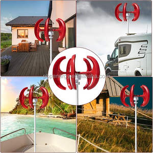 توربينات رياح عمودية المحور بقوة 500 واط و1000 واط، 12 فولت و24 فولت، نظام طاقة الرياح مع مجموعة محرك و5 شفرات، مناسب للتخييم والمنزل - Product Image 5