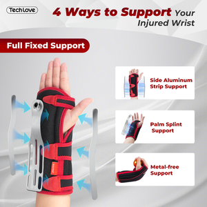 OEM al por mayor ajustable túnel carpiano muñequera fría noche soporte para <span class=keywords><strong>dormir</strong></span> tendinitis esguince articulación soporte tirantes - Product Image 6