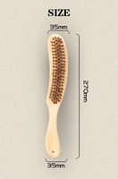 Brosse de nettoyage de salon TIANBA WB 969 en bois, tête en forme de S, poignée ergonomique facile à saisir, poils doux en nylon et soie, pour cheveux et poussière