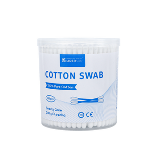 Bâtonnets d'oreille en coton biodégradable écologiques 200 pièces/boîte Tête ronde coton-tige coton-tige avec boîte ronde - Product Image 3