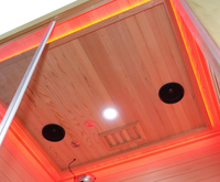 Ruang Sauna Inframerah Jauh 2 Orang yang Dapat Disesuaikan, Sauna Inframerah Kayu Hemlock Dalam Ruangan untuk Relaksasi