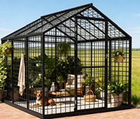 Serre de jardin en aluminium à installation facile, cage extérieure pour l'élevage de volailles, best-seller