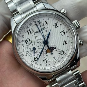 Montre pour femme en acier inoxydable de haute qualité, nouvelle tendance de la mode, style designer, avec cristal saphir, phase de lune, résistante à l'eau 20m - Product Image 1