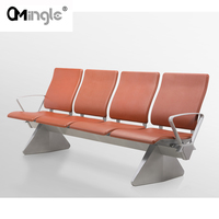 Chaise d'attente en PU essuyable, chaise d'attente de Station de siège d'aéroport peinte en métal