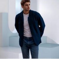 Veste en polaire sherpa noire à col ouvert pour homme, manteau décontracté chaud avec poches plaquées