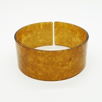 Bracelet pour adultes, 3cm de largeur, en résine acrylique plastique, manchette, à la mode, couleurs unies