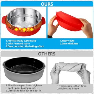 Molde para Pastel Antiadherente de 9 Pulgadas, a Prueba de Fugas, de Acero Inoxidable 304 con Fondo Extraíble de Silicona para Pastel de Queso - Product Image 2