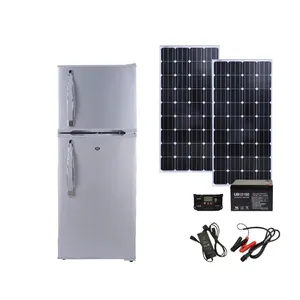 뜨거운 판매 제품 여름 보증 태양 광 발전 수직 이중 문 냉장고
