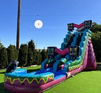 Offre Spéciale piscine gonflable extérieure commerciale de glissière d'eau de double ruelle matériel de PVC de capacité de 12 personnes garantie de 3 ans pour