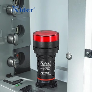 Xider AD22-22DS पायलट लाइट 22 मिमी रंग नेतृत्व पैनल हल्के प्लास्टिक सामग्री संकेतक हैंडपहियों के साथ - Product Image 1