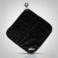 Créez votre propre serviette de golf brodée personnalisée en coton avec logo sur mesure, serviette carrée pour nettoyer les balles, serviette de bar