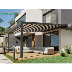 Toldo Retráctil Motorizado para Exteriores, Pérgola Resistente al Viento <span class=keywords><strong>con</strong></span> Acabado de Lona Acrílica 100% Teñida en Solución - Product Image 1