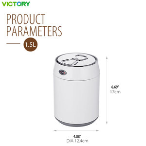 Cubo <span class=keywords><strong>de</strong></span> Basura Inteligente con Sensor para <span class=keywords><strong>Coche</strong></span>, Cubo <span class=keywords><strong>de</strong></span> Basura Automático con Sensor para Escritorio, Mini Cubo <span class=keywords><strong>de</strong></span> Basura Redondo con Sensor <span class=keywords><strong>de</strong></span> 1.5L - Product Image 6