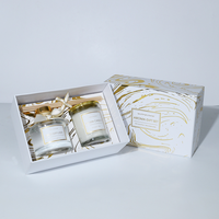Luxuriöses Platin-Schwarz-Gold 100ml Raumduft-Diffusor 100g Kerze Aromatherapie Geschenkbox-Set Handgefertigt Umweltfreundlich Zuhause Feiertagsgeschenk