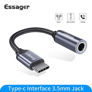 <span class=keywords><strong>Adaptador</strong></span> de Audio Essager 2022 E01 de Alta Calidad, de 12 cm, Tipo C <span class=keywords><strong>a</strong></span> Conector Jack de <span class=keywords><strong>3.5</strong></span> mm, <span class=keywords><strong>Hembra</strong></span> - Product Image 3