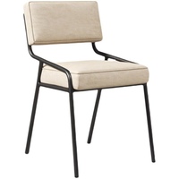 Chaise de salle à manger rembourrée de style ferme nordique, pour la maison et les restaurants, avec structure durable en acier inoxydable