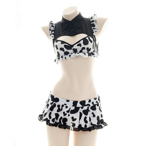 Disfraz Sexy de vaca para mujer y niña, traje de dama de honor francesa, Anime, lencería erótica, minifalda, nuevo - Product Image 2