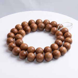 Riddhi Siddhi Round Wood Beads for Necklace Making Natural Dark Golden Brown 6mm Loose Beads From Rajasthan <b>Box</b> Packed - Product Image 4