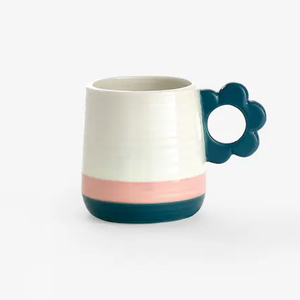 Venta al por mayor diseño novedoso artículo de regalo nórdico agua leche tazas de té hogar Oficina diario personalizado <span class=keywords><strong>taza</strong></span> de café de cerámica <span class=keywords><strong>con</strong></span> mango de flores - Product Image 6