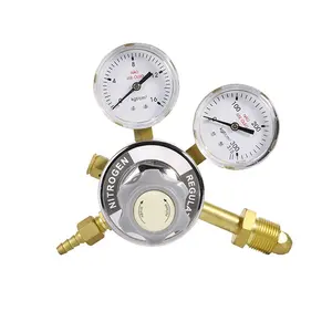 Fully Brass Brazilian Type Industrial Nitrogen N2 Welding/Cutting Pressure Regulator With CGA580 Or Customized Inlet Connection