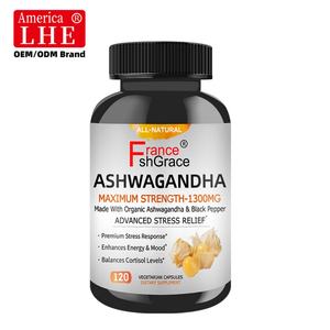 Complément alimentaire à base de capsules d'ashwagandha, racine d'ashwagandha, pour adultes, favorise l'équilibre énergétique et la résistance au stress - Product Image 5