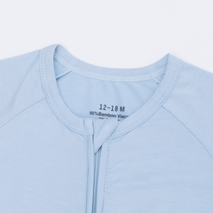 Combinaison en bambou tricotée pour nouveau-né, OEM ODM, respirante, manches longues, fermeture éclair, <span class=keywords><strong>pyjama</strong></span> de printemps - Product Image 3