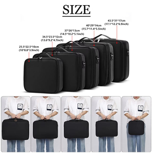 Grande trousse de maquillage professionnelle imperméable avec séparateurs ajustables, trousse de voyage cosmétique à 3 couches pour artistes et salons D250211 - Product Image 5