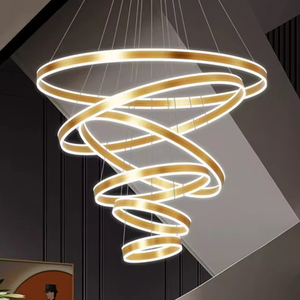 Lampadario per Villa Duplex Stile Moderno e Minimalista per Soffitta Appartamento Duplex Piano Intermedio Soggiorno con <span class=keywords><strong>Soffitto</strong></span> Alto e Atrio Vuoto - Product Image 2