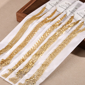 Produsen Grosir Rantai Kalung O-chain Lapis Emas 18K Stainless Steel 45+5mm Trendi Unisex untuk Pembuatan Kalung - Product Image 4