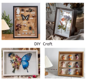 Marcos de Fotos de Madera Blanca Personalizados, Nuevos y Modernos, Cajas de Sombra Artísticas Profundas con Animales, Flores y Vidrio, Decoraciones para el Hogar - Product Image 4