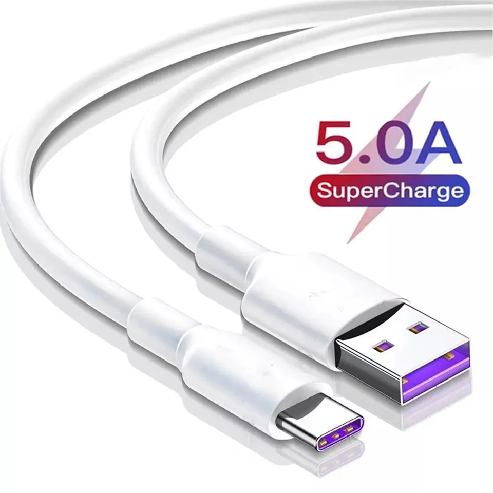 1 M 2 M USB Typ C-Kabel für Huwei Mobiltelefon Micro-USB-Ladekabel Drähte Kabel 5 A Schnellladekabel