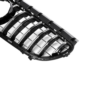Grille de calandre de style GT pour Mercedes-Benz Classe B W246, ABS noir avec bandes argentées, 2012-2014 - Product Image 5