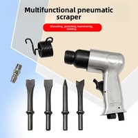 Kit de décapage pneumatique 150 types : Ciseaux pneumatiques, marteau décapant, pistolet de décapage, ciseaux de décapage pour pneus, tige ronde, en boîte