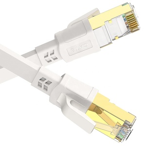 Cáp Ethernet CAT 8 RJ45 vá dây Ethernet LAN Cáp cat8 đồng nguyên chất 10 Gigabit cặp che chắn phẳng Mạng Cáp - Product Image 3
