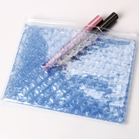 Sacs d'expédition réutilisables en PVC bleu en forme de cœur avec fermeture éclair à bulles, écologiques, recyclables, pour un rembourrage protecteur