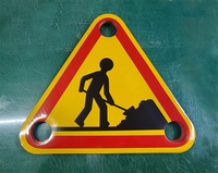 France panneau de signalisation travaux Triangle de signalisation de chantier Double face AK5 TRIFLASH sur pieds lyonnais