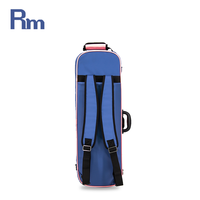 Étui à violon en cuir de haute qualité avec doublure en velours, taille 4/4, sac de transport léger en polyfoam avec poignée moulée # 10 fermetures éclair